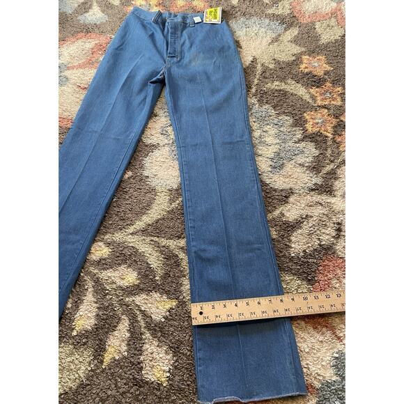 VINTAGE 70's Jeans Rumble Seats By Wilkins Pants 28" Waist NEW WITH TAGS & FLAWS - Picture 11 of 16